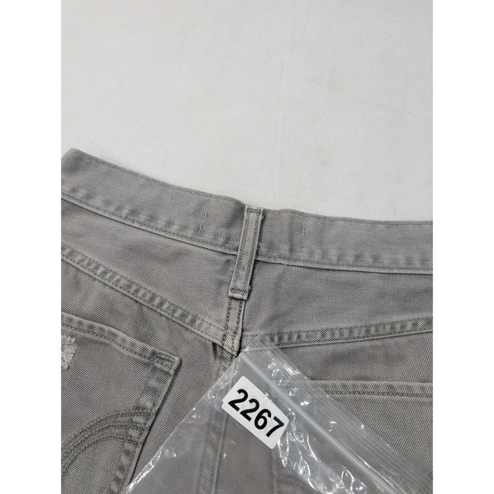 Hollister Light Gray Low Rise Destroyed Denim Cut Off Cuffed Denim Jean Short 24